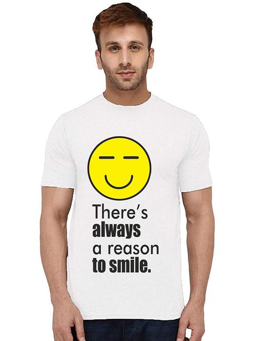 men round neck front print t-shirt - 20995087 - Very Small Image - 1