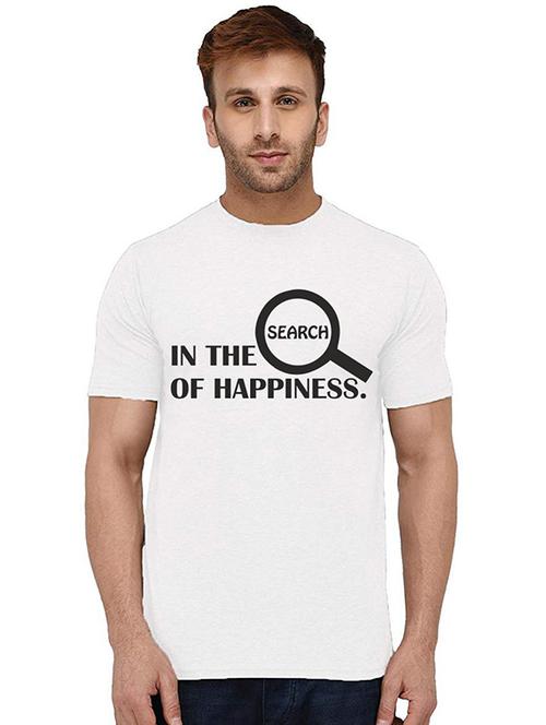 men chest print round neck t-shirt - 20995090 - Very Small Image - 1