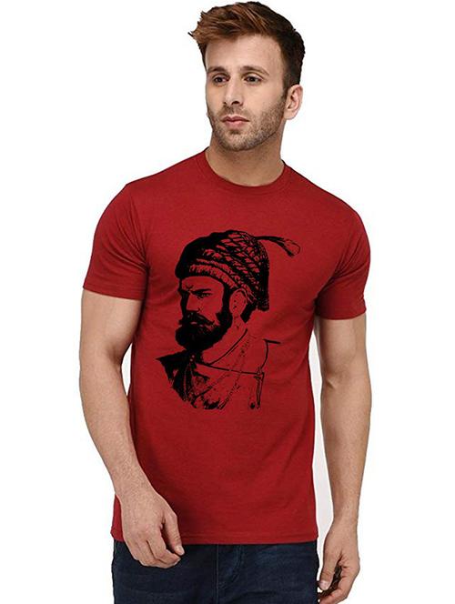 men round neck front print t-shirt - 20995245 - Very Small Image - 1