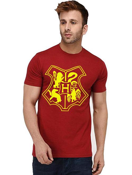 men front print round neck t-shirt - 20995259 - Very Small Image - 1