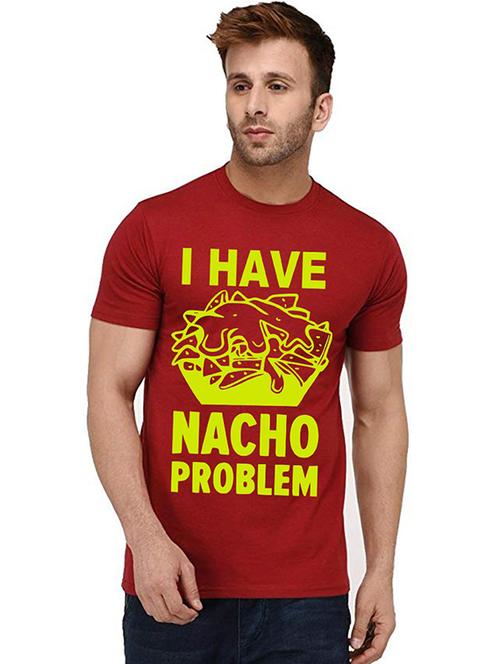 men round neck front printed t-shirt - 20995336 - Very Small Image - 1