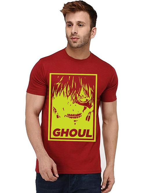 men round neck front print t-shirt - 20995351 - Very Small Image - 1