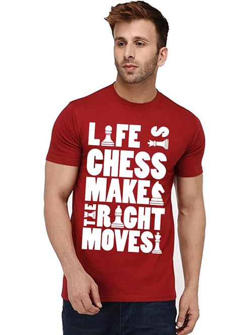 men front print round neck t-shirt - 20995384 - Very Small Image - 1