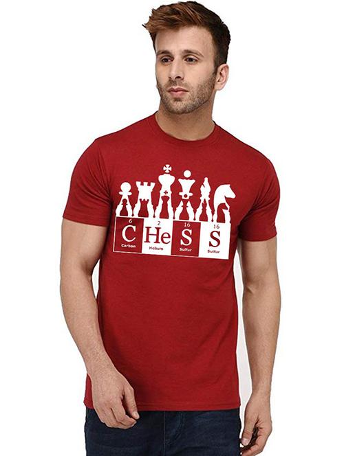 men round neck front printed t-shirt - 20995500 - Very Small Image - 1