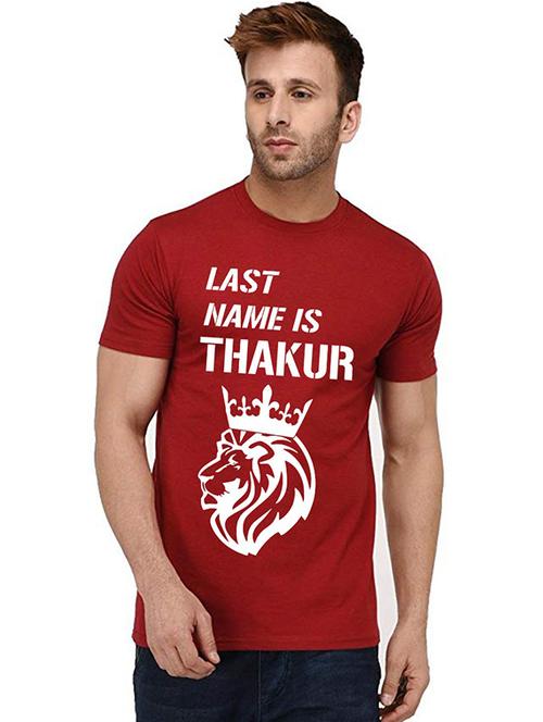 men round neck front print cotton t-shirt - 20995563 - Very Small Image - 1