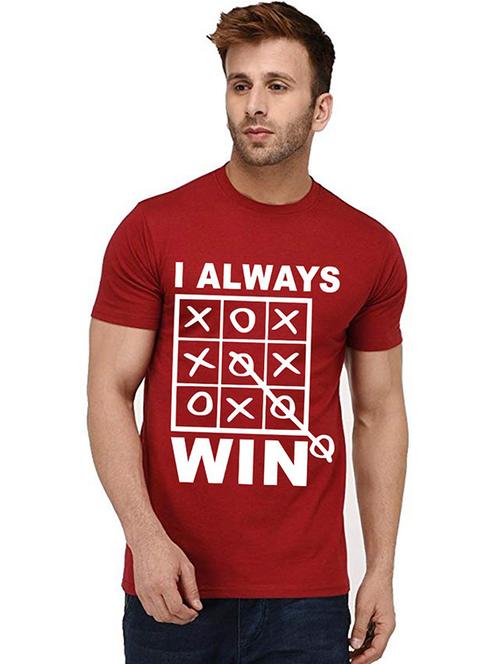 men round neck front print t-shirt - 20995665 - Very Small Image - 1