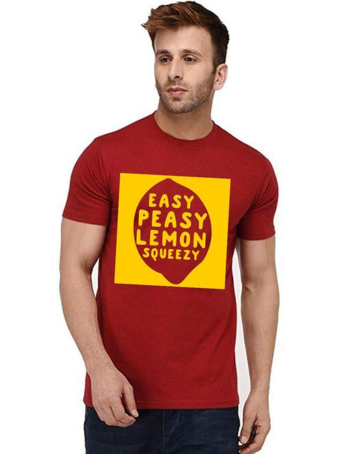 men round neck front print t-shirts - 20995747 - Very Small Image - 1