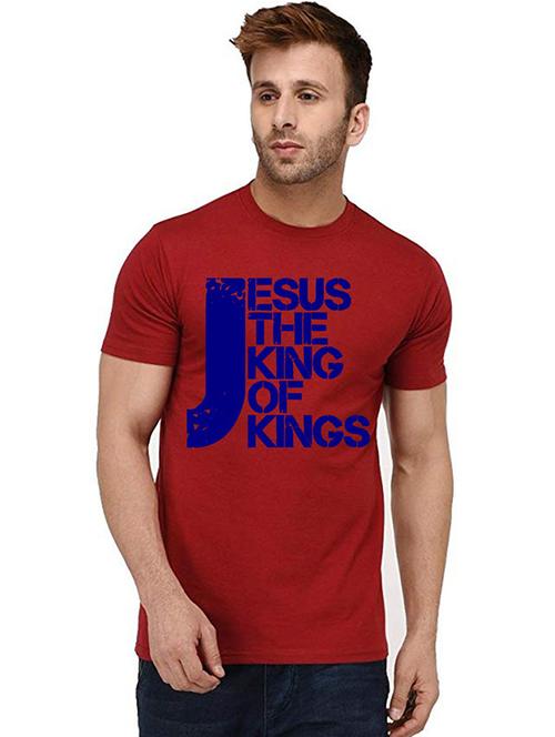 men round neck front print t-shirt - 20995823 - Very Small Image - 1