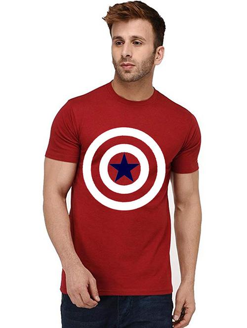 men round neck front print t-shirt - 20995900 - Very Small Image - 1