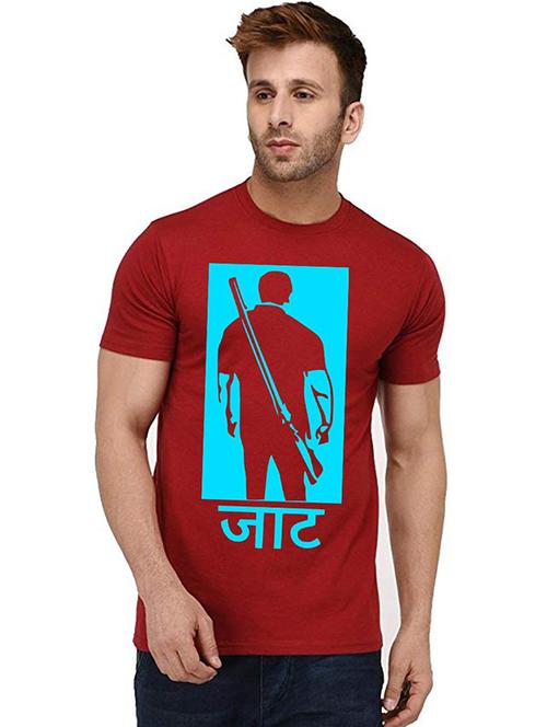 men front print round neck t-shirt - 20995937 - Very Small Image - 1