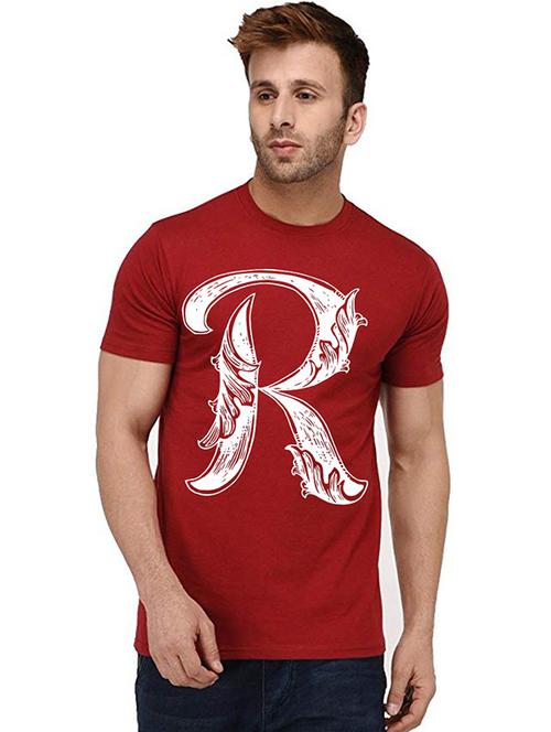 red front printed casual t-shirt - 20995945 - Very Small Image - 1