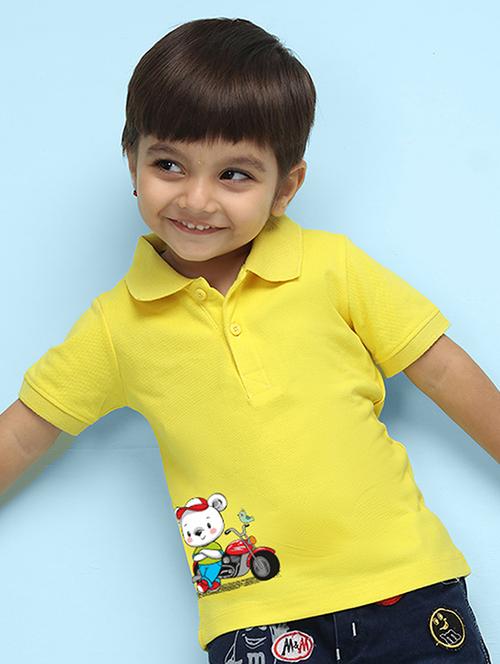 yellow cotton blend tshirt - 20996430 - Very Small Image - 1