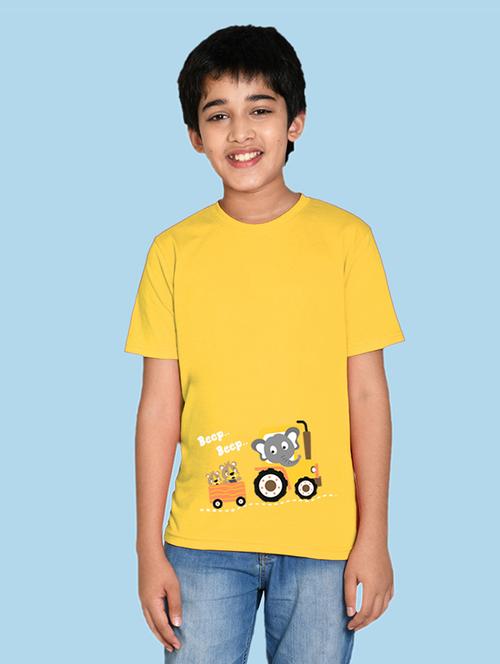 yellow cotton blend tshirt - 20996721 - Very Small Image - 1