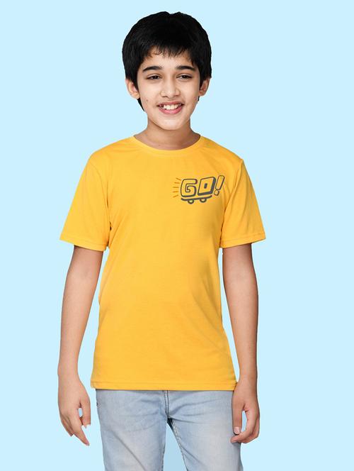 yellow cotton blend tshirt - 20996762 - Very Small Image - 1