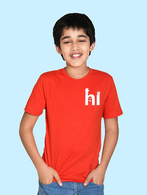 red cotton blend tshirt - 20996769 - Very Small Image - 1