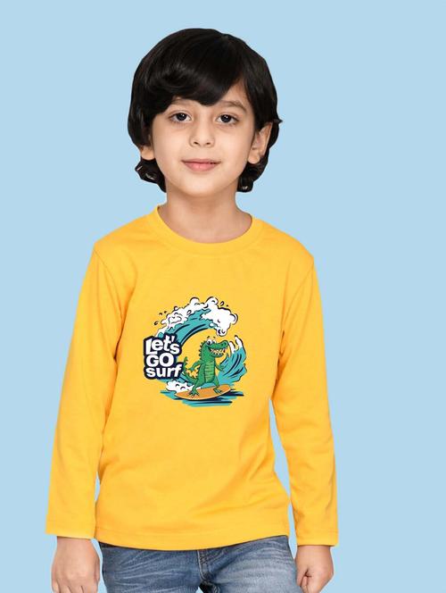 yellow cotton blend tshirt - 20996915 - Very Small Image - 1
