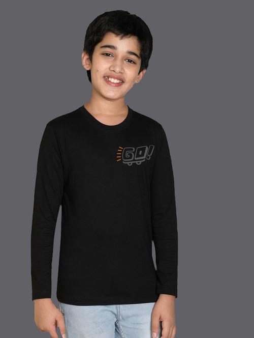 black cotton blend tshirt - 20996992 - Very Small Image - 1