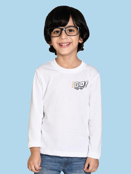 white cotton blend tshirt - 20996993 - Very Small Image - 1