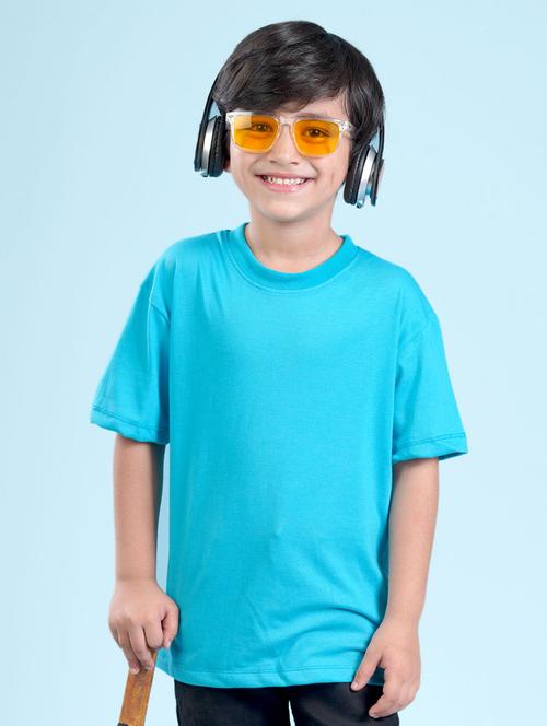 blue cotton blend tshirt - 20997235 - Very Small Image - 1