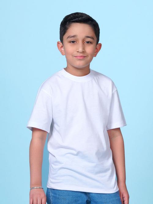 white cotton blend tshirt - 20997252 - Very Small Image - 1