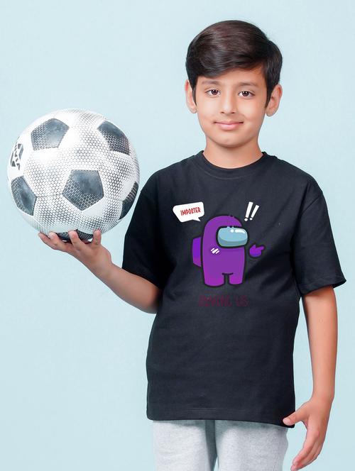 black cotton blend tshirt - 20997329 - Very Small Image - 1