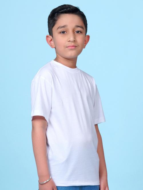 white cotton blend tshirt - 20997345 - Very Small Image - 1