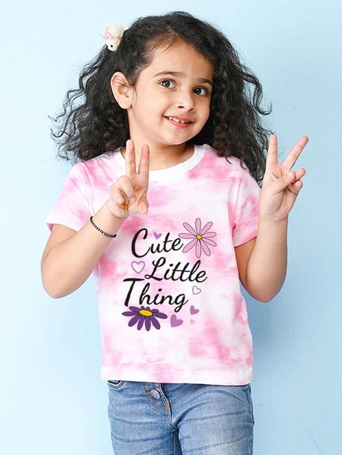 pink cotton blend tee - 20997389 - Very Small Image - 1