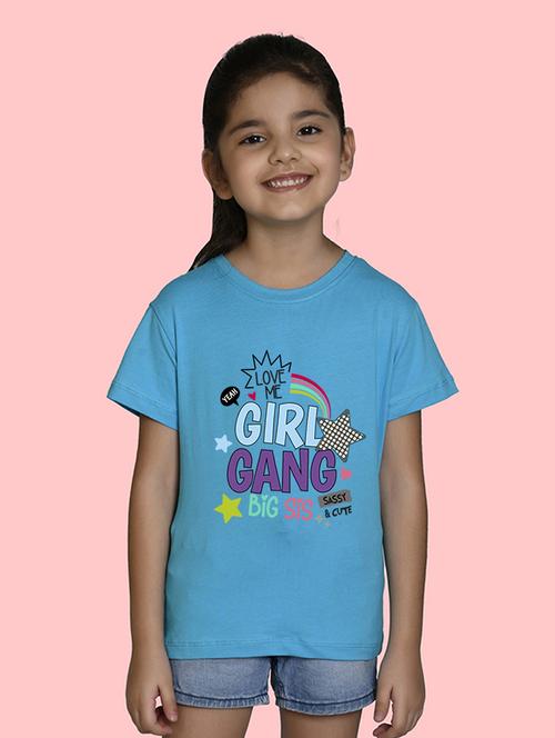 blue cotton blend tee - 20997644 - Very Small Image - 1