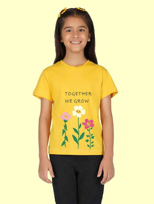 yellow cotton blend tee - 20997660 - Very Small Image - 1