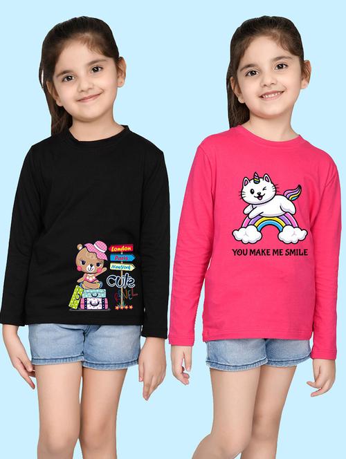 pack of 2 multi coloured printed casual top - 20997736 - Very Small Image - 1