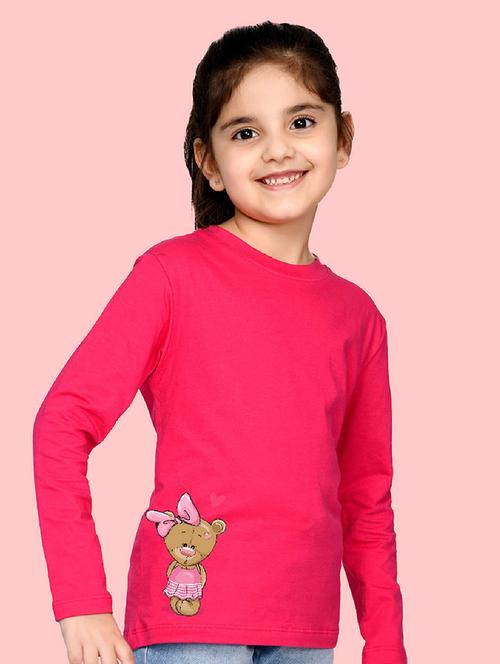 pink cotton blend tee - 20997817 - Very Small Image - 1