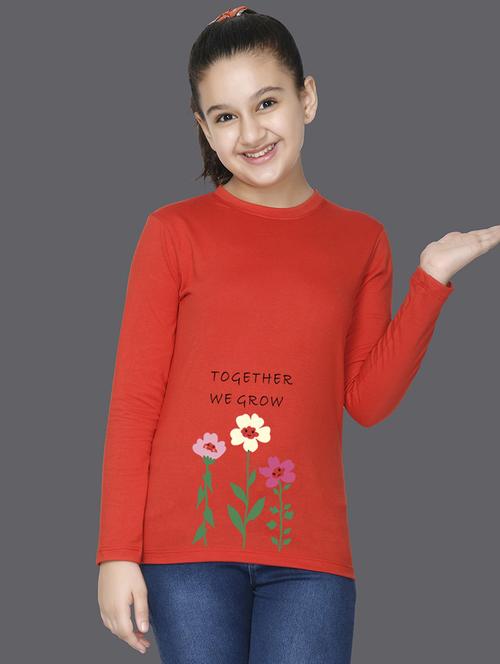 red cotton blend tee - 20997936 - Very Small Image - 1