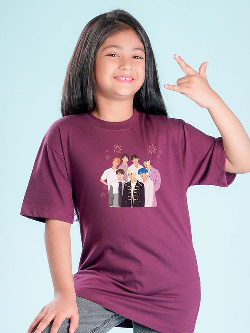 purple cotton blend tee - 20998102 - Very Small Image - 1