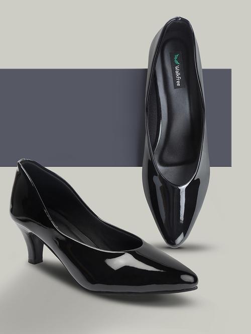 black patent leather slip on pumps - 21000915 - Very Small Image - 1