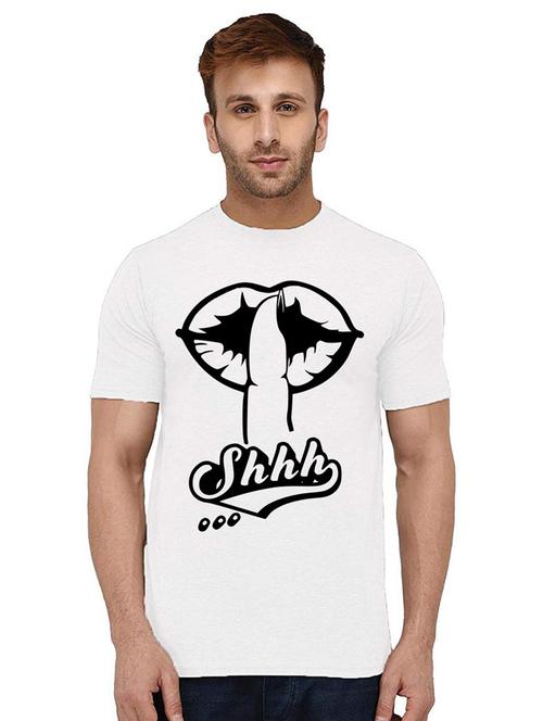 men round neck front print t-shirt - 21009502 - Very Small Image - 1