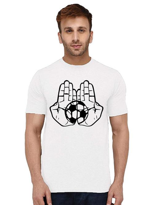 men round neck chest print t-shirt - 21009504 - Very Small Image - 1