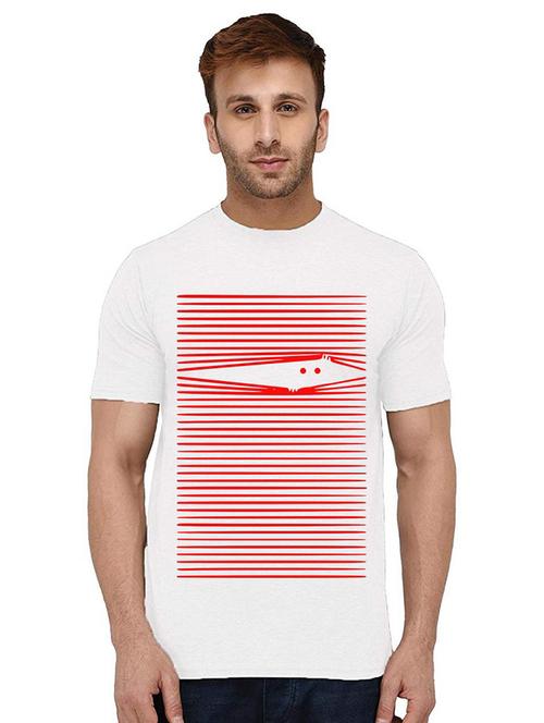 men round neck front print t-shirt - 21009590 - Very Small Image - 1