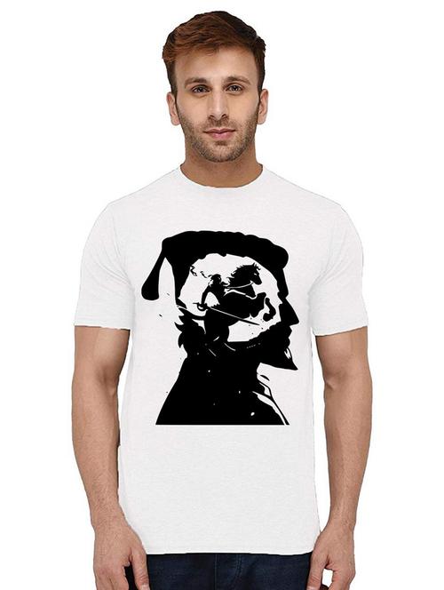 men round neck front print t-shirt - 21009604 - Very Small Image - 1