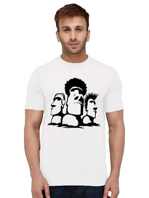 men round neck front printed t-shirt - 21009622 - Very Small Image - 1