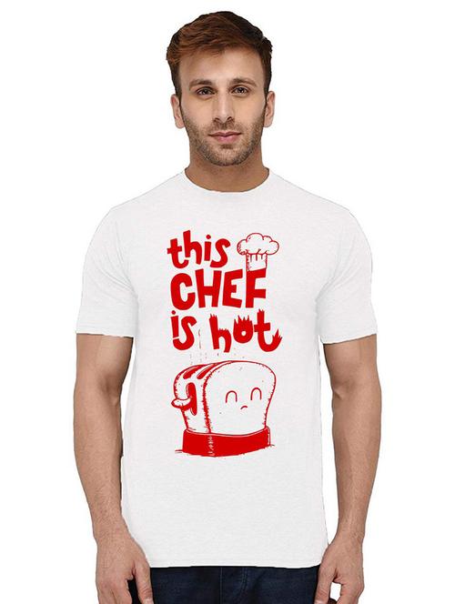 men round neck front print t-shirt - 21009727 - Very Small Image - 1