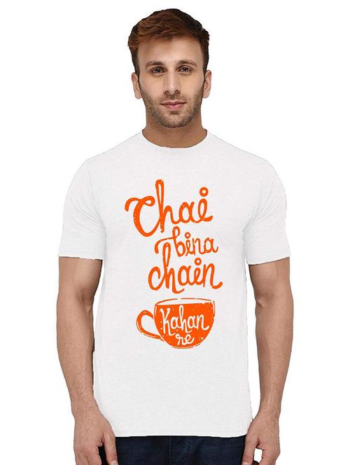 men round neck front print t-shirt - 21009734 - Very Small Image - 1