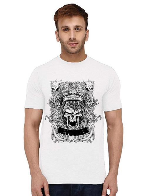 men round neck front print t-shirt - 21009843 - Very Small Image - 1