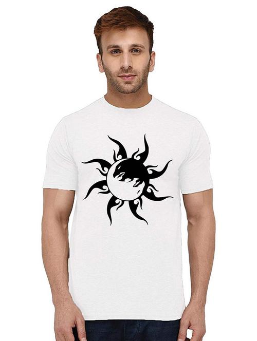 men round neck front print t-shirt - 21009860 - Very Small Image - 1