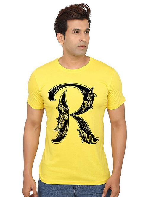 men round neck front print t-shirt - 21010136 - Very Small Image - 1