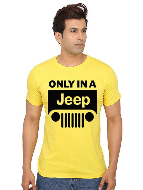 men round neck front print t-shirt - 21010138 - Very Small Image - 1