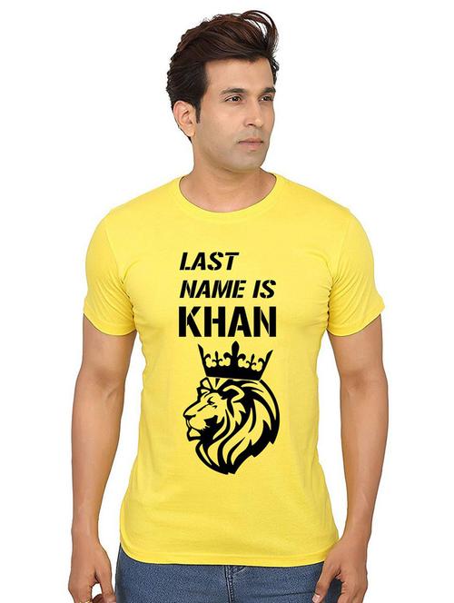 men round neck front print t-shirt - 21010149 - Very Small Image - 1