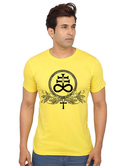 men round neck front print t-shirt - 21010159 - Very Small Image - 1