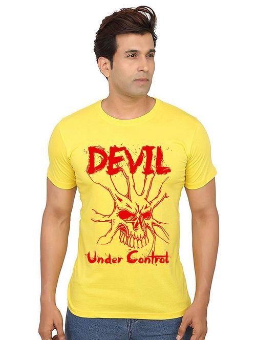 men round neck front print t-shirt - 21010165 - Very Small Image - 1