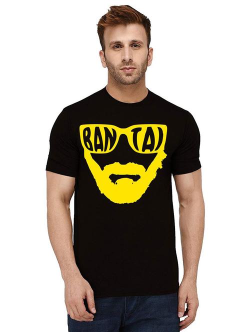 men round neck front print t-shirt - 21010203 - Very Small Image - 1