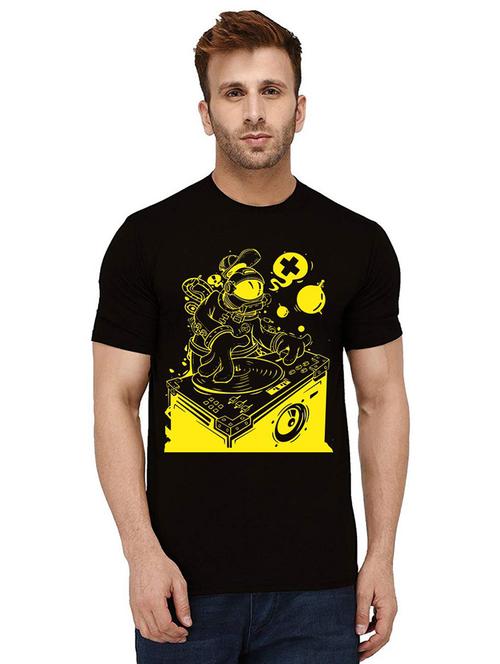 men round neck front print t-shirt - 21010593 - Very Small Image - 1